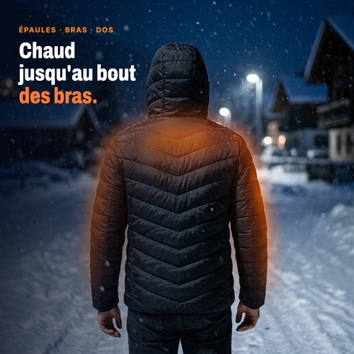 Veste chauffante Nordelyn : chaleur aux épaules, aux bras et dans le dos